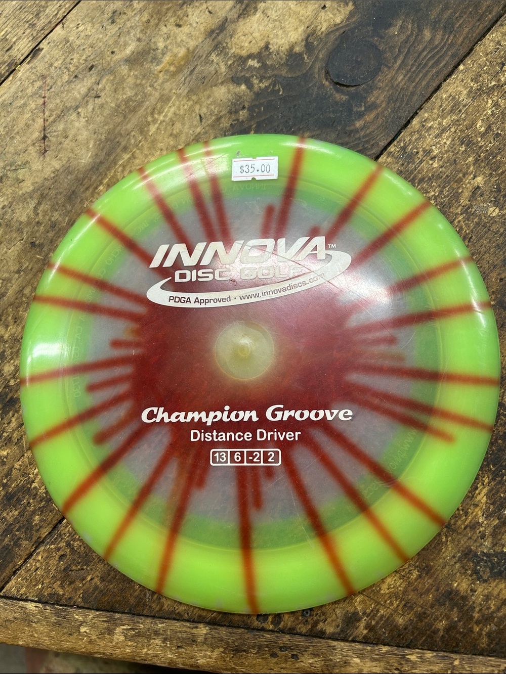 Innova Champion Groove Distance Driver - Tie Dye Green & Red